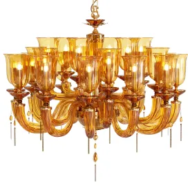 Chandelier euroluce julienne amber glass